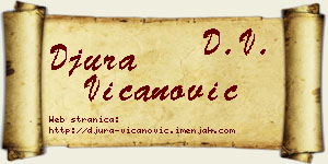 Đura Vicanović vizit kartica